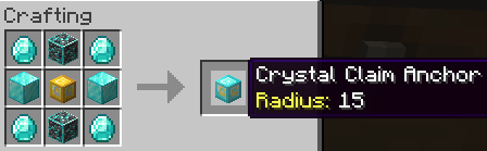 Crystal Claim Anchor recipe