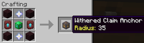 Withered Claim Anchor recipe